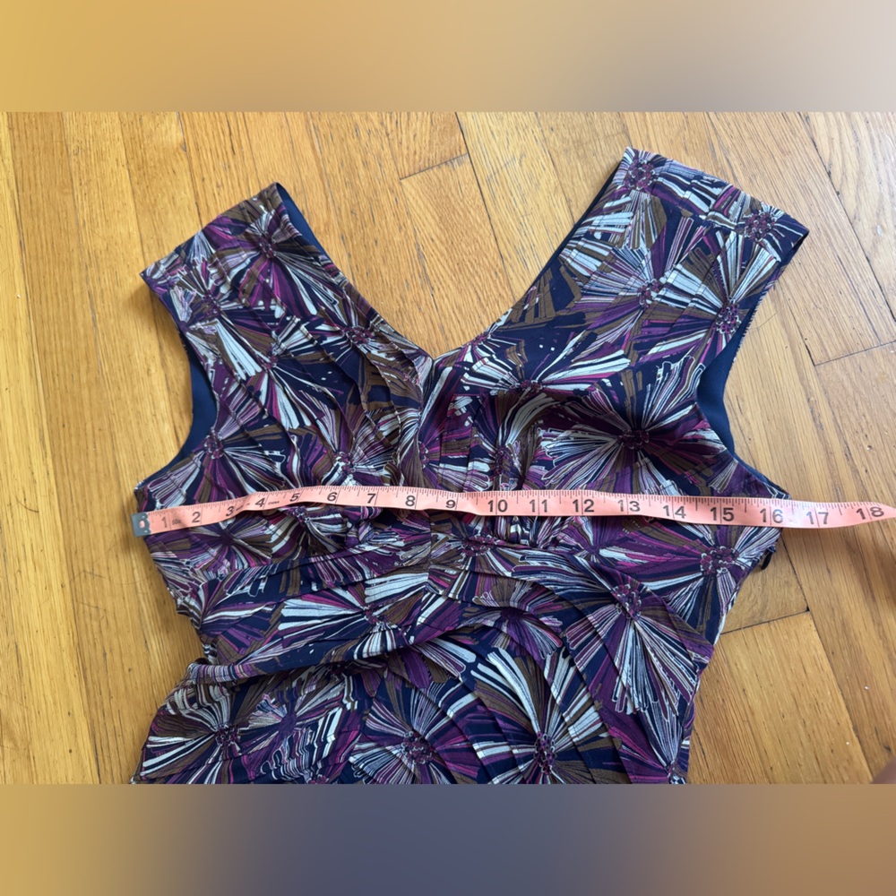 Y2K Vintage Abstract Print Silk Sundress - Picture 7 of 8